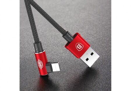 Кабель USB BASEUS MVP Elbow Type, USB - Lightning, 2А, 1 м, красный, угловой - 3