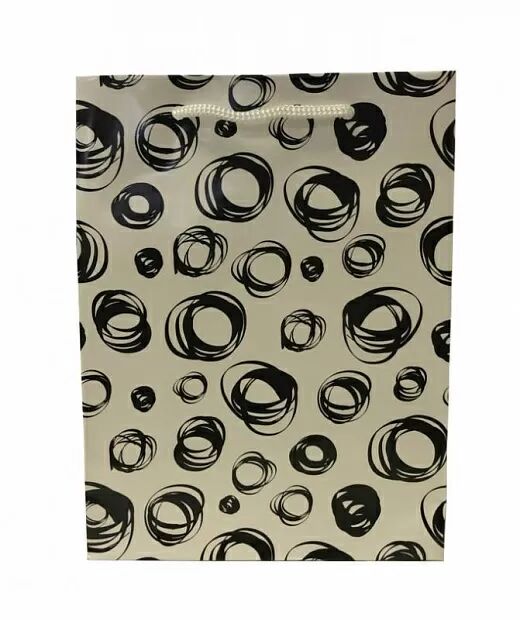 Пакет подарочный ламинированный(135x180x60мм) (Black-White/Черно-белый) - 1