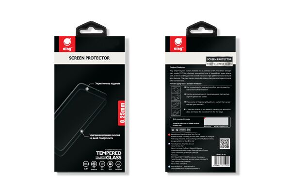 Защитное стекло 5D для Redmi Note 7 Ainy Full Screen Cover 0.2мм (Black/Черный) 