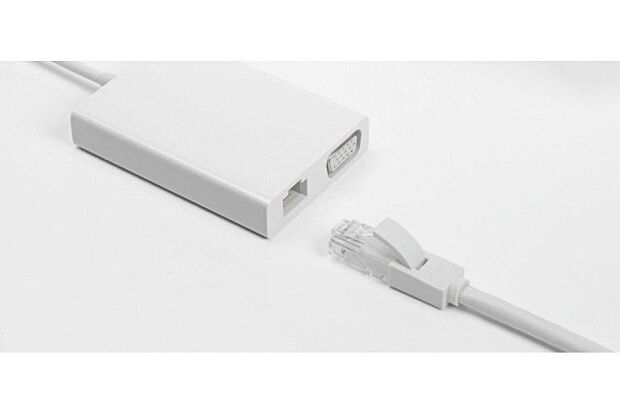 Mi USB-C to VGA and Gigabit Ethernet Multi-Adapter (White) - 4