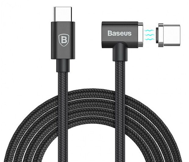Кабель Baseus Magnet Type-C Cable (Side insert For Type-C) 1.5m (Black/Черный) : отзывы и обзоры 