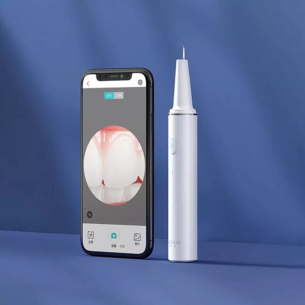 Скалер для удаления зубного камня Sunuo T11 Pro Smart Visual Ultrasonic Dental Scale (White) - 6