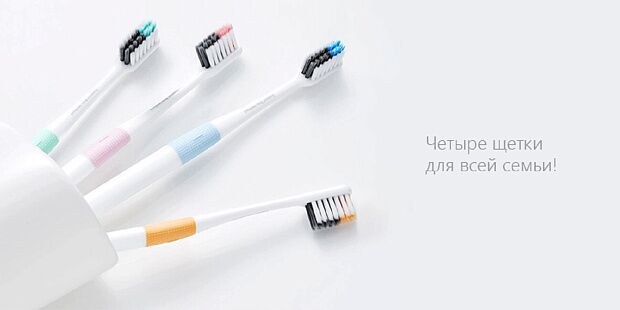 Набор зубных щеток DR.BEI Bass Method Toothbrush (4 шт.) ( боксы) - 2