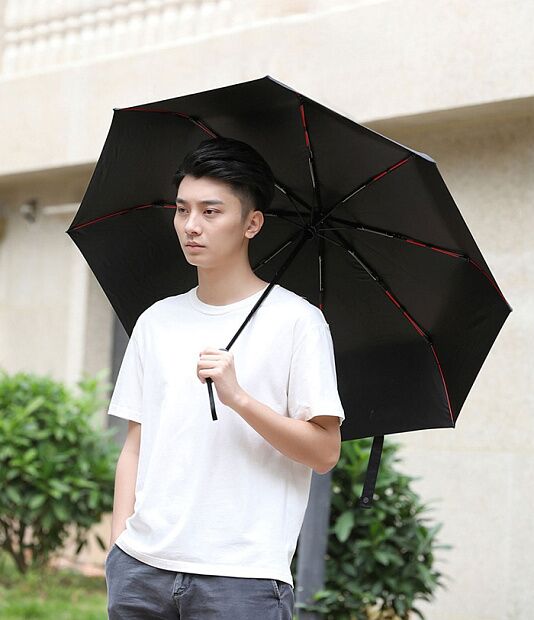 Зонт Konggu Automatic Umbrella (Black-Red) - 4