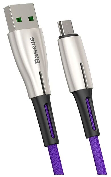 Кабель Baseus Waterdrop Cable USB For Micro 4A 1m CAMRD-B05 (Purple/Фиолетовый) - 4