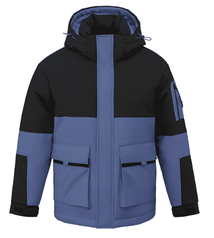 Куртка 90 Points Men's Color Matching Hooded Down Jacket (Black/Черный) - 1