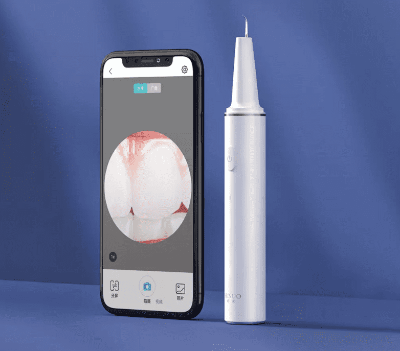 Изображение с камеры скалера Sunuo T11 Pro Smart Visual Ultrasonic Dental Scale
