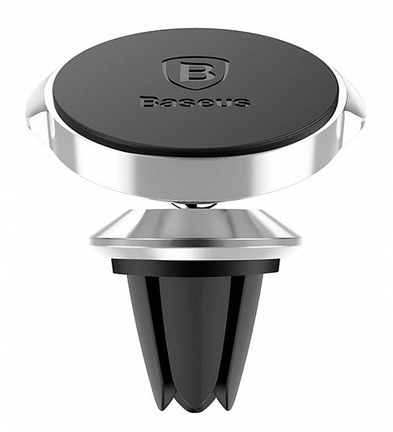 Держатель для смартфона Baseus Small Ears Series Magnetic Suction (Air Outlet) (Silver/Серебристый) - 1