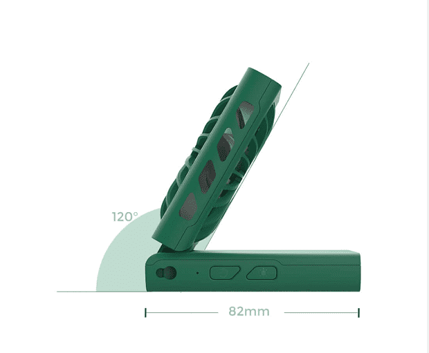 Портативный складной вентилятор ZMI neck hanging folding AF217, green - 3