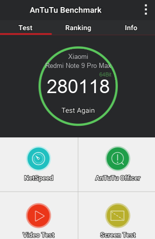 Результаты теста по AnTuTu для Redmi Note 9 Pro Max Результаты тестирования по АнТуТу для Сяоми Редми Ноут 9 Про Макс